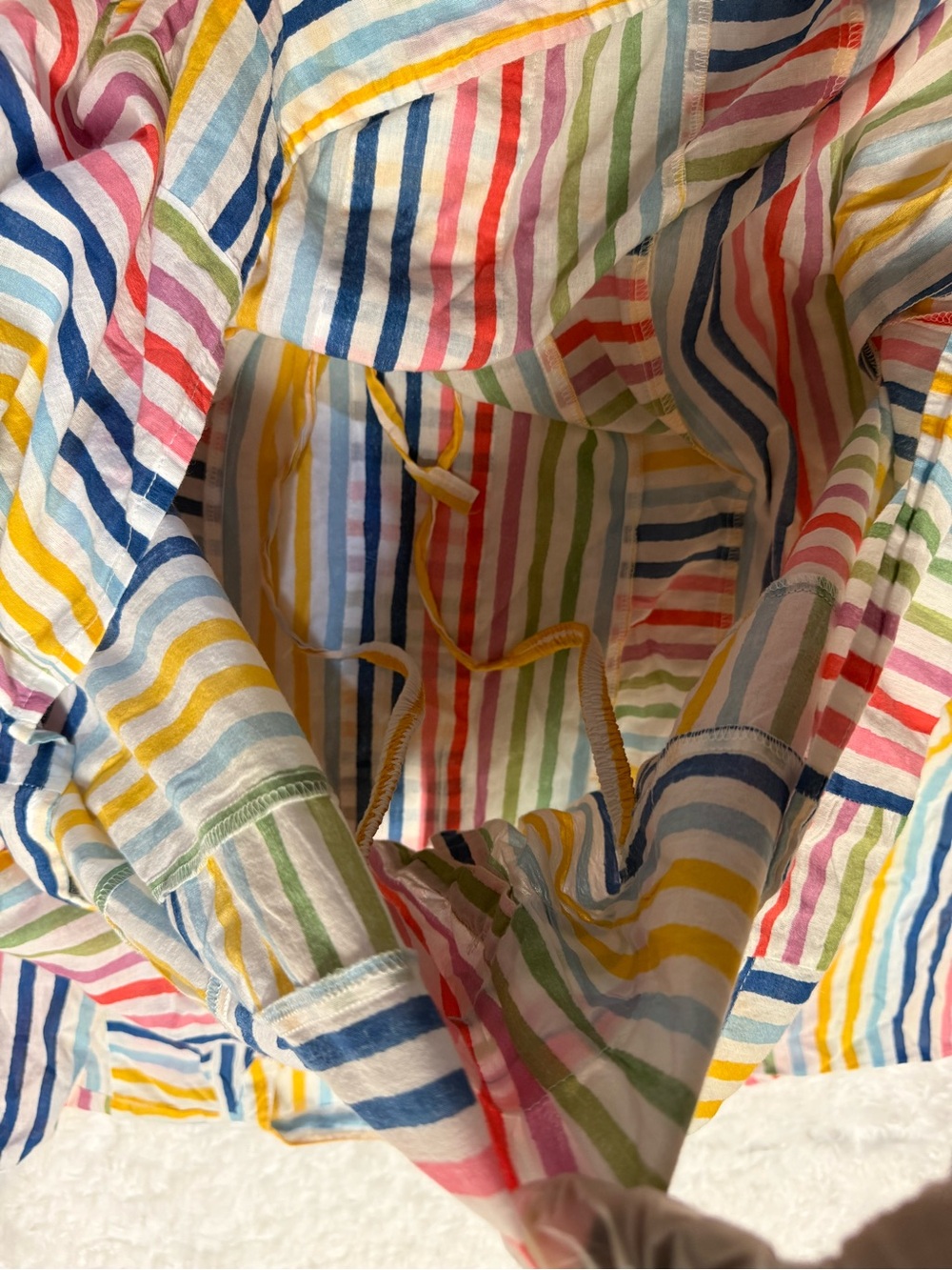 EMERSON FRY Short Caftan Coverup Rainbow Stripe - Picture 14 of 16